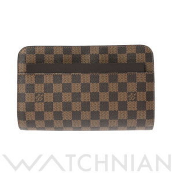 Louis Vuitton Damier Brown Shoulder Bag Canvas Saint - Picture 1 of 9